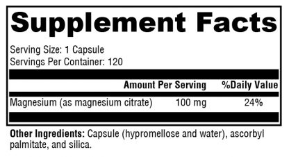 Magnesium Citrate (120 caps) - Image 2